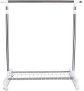 ハンガーラックシングルキャスター付きネット付き幅90~155x奥行43x高さ90~160CM耐荷重40KG