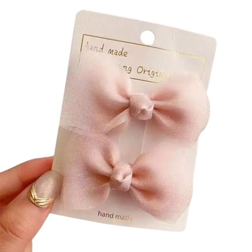 GFun髪飾りリボンピンク小さめ子供2個セットクリップヘアアクセサリーバレッタ袴卒園式結婚式発表会浴衣洋服