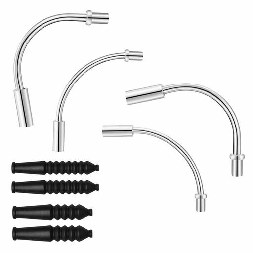 Renjzle自転車Vブレーキパーツインナーケーブルリードユニット高耐久プラスチック保護スリーブ付きマウンテン&ロードバイク向けケーブルガイド&ラバーブーツ完備4個セット