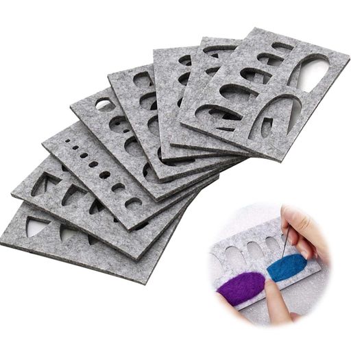 PAVIKEニードルフェルト型【8個】ウールフェルトテンプレートウールフェルトモールドDIYクラフト、初心..