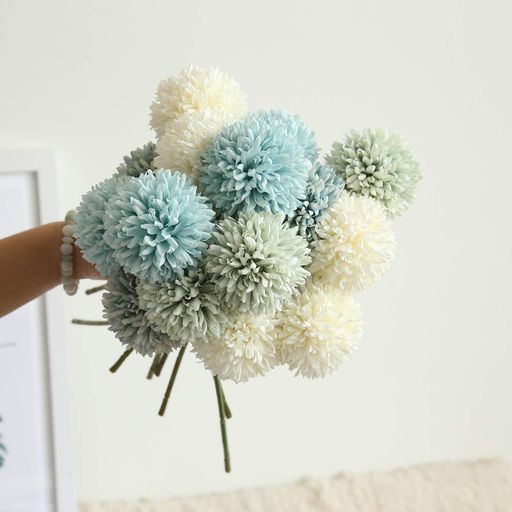 Other Succulents - 造花インテリア花束手作り枯れない花プレゼントギフト卒業式誕生日ウェディング飾り撮影美術館ホーム庭園キッチンオフィス喫パーティーたんぽぽ10本マルチカラーブルー