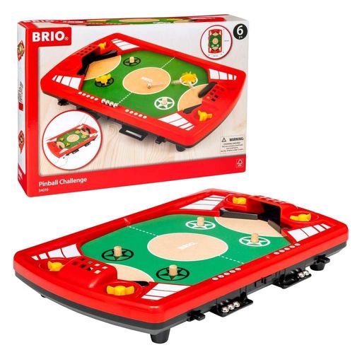 【2人用ゲーム】ピンボールバトルは、美しいデザインと楽しい機能を兼ね備えた楽しい2人用ゲームです。 【勝負は5回】フリッパーを動かしてボールを相手のゴールに入れましょう。 【難易度を変えてみよう】難易度を上げたい時は、スピナーを追加するとボールのスピードを変えたり、ボールを予想できない方向に動かすことができます。ゲームが終了したら、ボールはスコアボードセクションの下にある容器に入れて保管できます。 【セット内容】本体x1、ボールx5、スピナーx4【対象年齢】6歳以上【対象性別】男女共用【サイズ】W532xD345xH95mm / パッケージ幅:550mm 【BRIO GAMES】BRIO GAMESは楽しくあそびながら、手を動かすなどの運動能力やバランス感覚や、論理的思考や忍耐力を育みます。インテリアにもなるおしゃれなデザインです。 グッド・トイ2021を受賞しました。