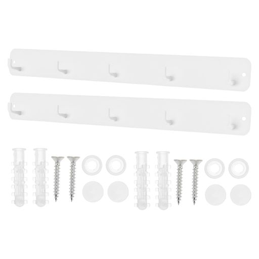 CAPASTEC2個セット壁掛けラックウォールハンガーウォールフックコートラック壁掛けコートフック掛けラック5連ハットラック玄関用バスルーム用ホワイト