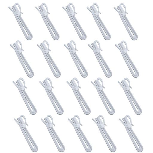 カーテンフック20個入りホワイト調整可能落ちにくいフックマグネットフックタッセルカーテンフックアジ..