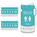 多機能携帯トイレ男女兼用750mL除菌・消臭使い捨て非常用トイレ車内常備用品運転キャンプ登山地震対策旅行介護防災グッズ12枚セット