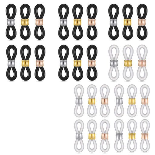 [KEAIDUO]メガネチェーングラスコードパーツ眼鏡補助物アクセサリーパーツDIYクラフト透明ゴムマスク・グラス・メガネ留め具ファッショントランスペアレントフレキシブルで使いやすい30…