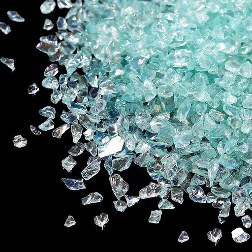 レジンパーツ琉球ガラス50gガラスフリット小さいサイズキラキラガラス削り虹削りガラス削りクラフト材..