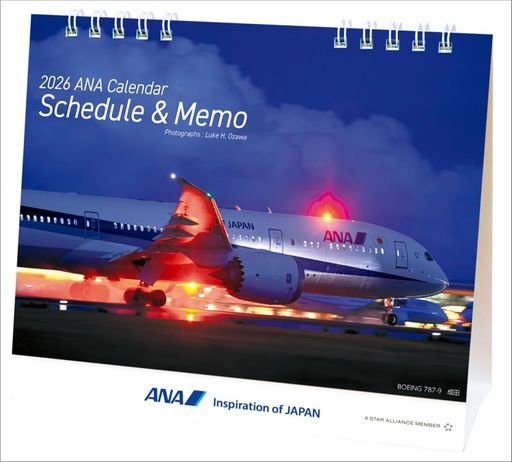ANA「卓上 メモ」 2026年 カレンダー 卓上 CL26-1156