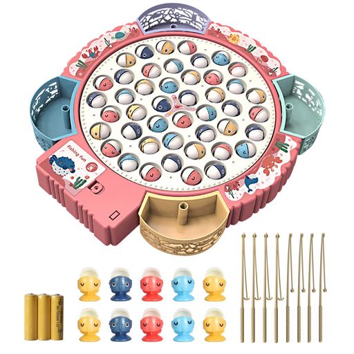 Absdefen電動釣りゲームくるくる魚釣りかわいい魚多機能玩具フィッシングおもちゃ音楽回転ミュート可能..