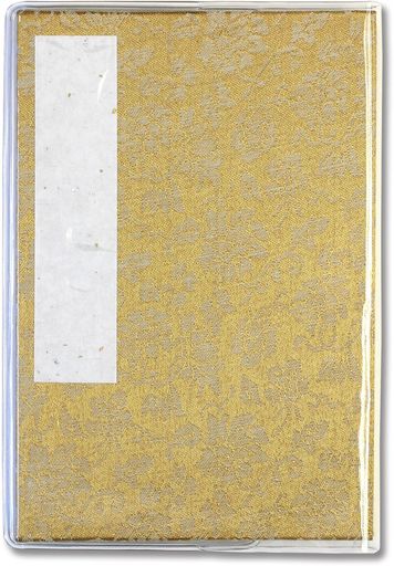 【寸法】 160x109mm(本体)/169x120mm(カバー含) 【材質】 和紙 ※奉書紙 布(表紙) 【仕様】 布表紙/折り本式 24折り