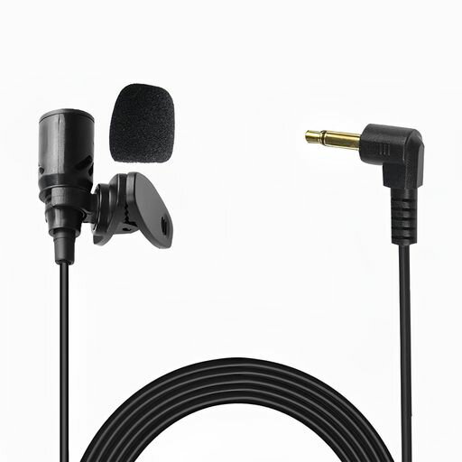 LIKENNY3.5mmミニ全方向性マイクロフォン高感度カーステレオ音声入力用ハンズフリー音声認識対応外部マイクGPS/DVD/ラジオ対応