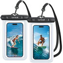 【2枚セット完全防水】LAMICALLスマホ防水ケース海IPX8:プールお風呂水中撮影スマホ防水ケースぼうすいアイフォンスマフォすまほアイホン携帯けいたい顔認証首かけ海水浴水泳潜水温泉IPHONE(2)