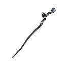 EZPEACHかんざしスティックかんざしヘアスティック一本挿しシンプルヘアアクセサリー浴衣ゆかた(HEMATITE)