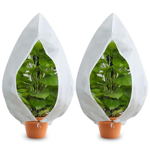 Neiang植物保護カバー防寒対策2個防寒対策植木鉢凍結防止巾着式ファスナー付き植物...