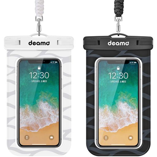 防水ケース「2枚入」IPX8認定スマホ防水ケース水中撮影顔認証両手解放ストラップ付属IPHONE16/15/14PROMAX、SHARPAQUOSSENSE6/5/4/3、SONYXPERIAシリーズ、SAMSUNG