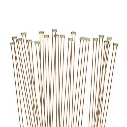 ミニチュア0.1mm銅線配線付きSMD0402チップLED赤色20本入り電車模型鉄道模型建物模型模型電飾ジオラマ