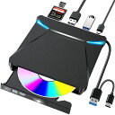 DVDドライブ外付け【2024新モデル・6In1多機能】薄型ポータブル...(2)