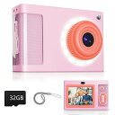 ARNSSIENキッズカメラデジタルカメラ1080P2.4インチIPS画面16LEDライト付きビンテージ風子供用誕生日プレゼント学生向け初心者用Y2(3)