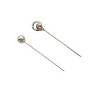 EZPEACHかんざしパールスティックかんざしヘアスティック一本挿しシンプルヘアアクセサリー浴衣ゆかた2本入り(Silver-A)