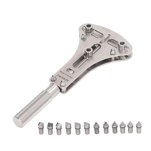 時計工具スクリューバックオープナー三点支持オープナー時計バックケースオープナー17-50mmの範囲大型腕時計対応ステンレス鋼裏蓋外しメンテナンス時計電池交換などに
