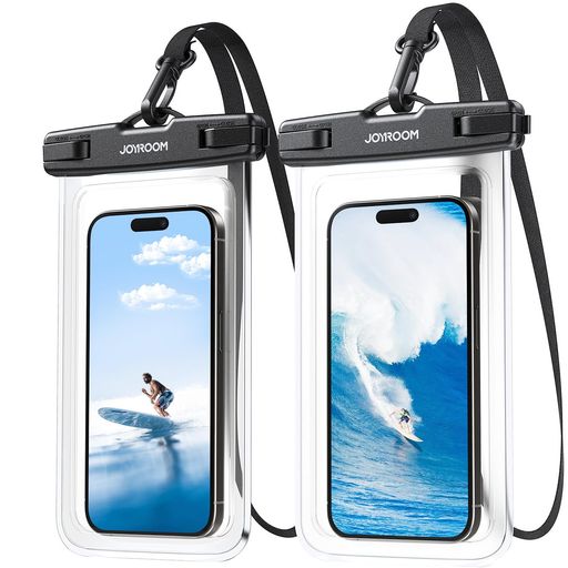 【2枚セット・IPX8完全防水】JOYROOMスマホ防水ケース2024年最高傑作携帯防水ケース高透過率顔認証水中撮影両手解放ストラップ付きお風呂海プール潜水温泉水泳海水浴用