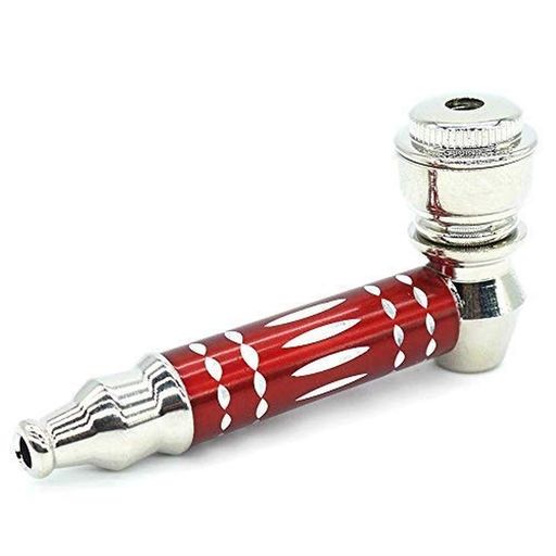 ZHENPINポータブルクリエイティブミニチューブパイプ-売れ筋スチールスクリーンフィルター(ブラック)(赤)