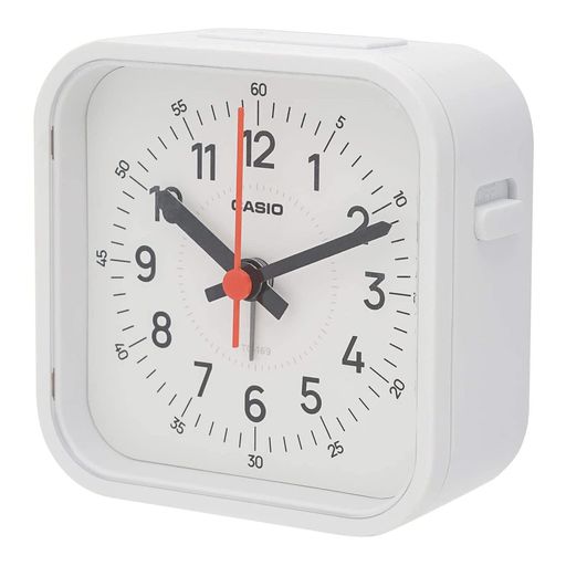 Narumi - CASIO(カシオ)目覚まし時計置き時計ホワイト白アナログ小型ミニライトスヌーズライトTQ-169-7JF