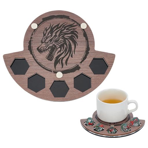 BENECREATダイストレイコースター木製ダイスゲーム収納オーガナイザーゲームコースターテーブルトップ..