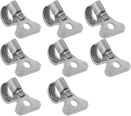 MOCOXYKLXYホースバンド手締め式ホースバンドステンレスバンドホースクランプ強力固定パイプ固定金具調..