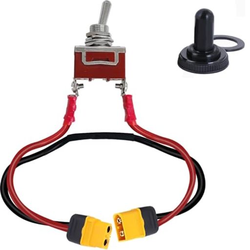 DAOKAI大電流高負荷スイッチXT60プラグメス&オスアダプタ12AWG30A電源ON/OFFトグルRC飛行機ESCモーター..