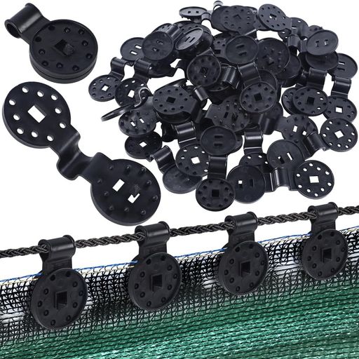 ネット用クリップ日除けクリップ防鳥ネットクリップ日よけ金具プラスチッククリップサンシェード留め具..