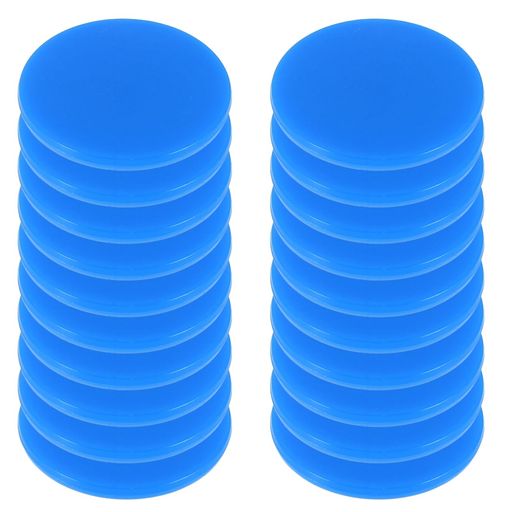 INOOMPビンゴチップ100枚入りゲームチップポーカーチップブループラスチック製25mmゲーム景品カーニバ..