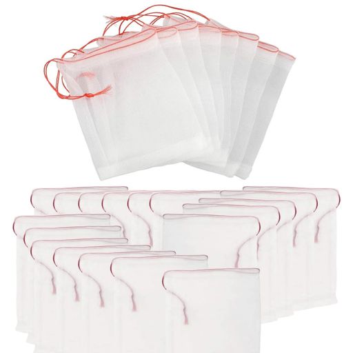 FAOWEKO防虫ネット果物保護袋巾着袋防虫ネット防鳥ネット果樹袋農業園芸用50枚(20*15cm)