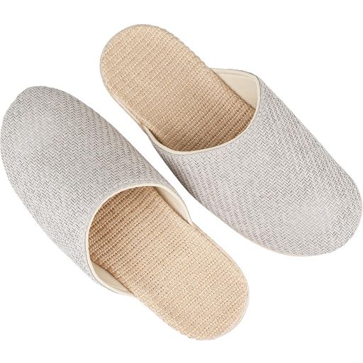 [YAKIDA]天然マライ草x和風」スリッパ室内夏用洗えるルームシューズメンズレディース室内履き静音滑り..