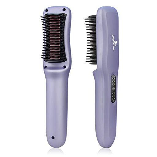ヘアブラシアイロンコードレス ブラシ MEXITOP ヘアアイロンusb ストレートアイロ...