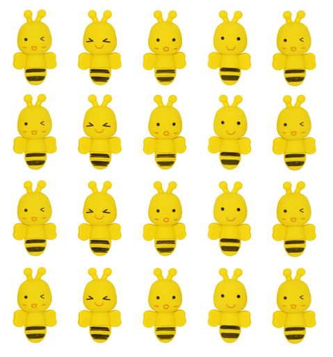 Ranvi20PCSミニ蜂鉛筆消しゴムセット、動物蜂消しゴム漫画ノベルティ鉛筆消しゴム教室報酬パーティー賞..