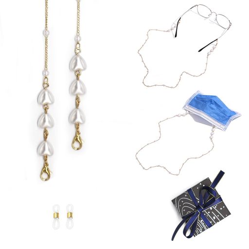 [Valued]【最新】マスクチェーンおしゃれメガネチェーンハート眼鏡チェーンメガネストラップ軽い可愛いファッションマスクストラップアクセサリーギフトボックス付きプレゼント贈り物…