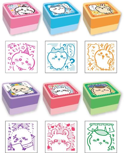 6個セット 【サイズ】ケース:約91x108x34mm/印面:21.7x21.7mm 【素材】スタンプ:ABS、合成ゴム/ケース:ABS