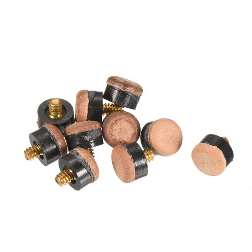 PATIKIL12mm直径スクリューオンプールキューヒント10個ビリヤードキューヒントスヌーカービリヤード用品プールスティックヒント交換用アクセサリーブラウン