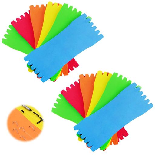 SSZYMAOYI仕掛け巻き釣り糸巻き機12cmx5cm12個セット釣り針釣り糸の保護折り畳み式発泡収納釣り道具仕掛け収納仕掛け巻きストッカー仕掛けまきライン巻き釣りラインボード作収納スポンジ(4)