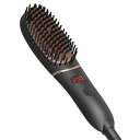 REAKストレートヒートブラシ5段階温度調整(120-200°C)【PSE認証済】超軽量270g30秒速熱負イオン&自動オフコンパクトブラック海外対応ロング/ボ...
