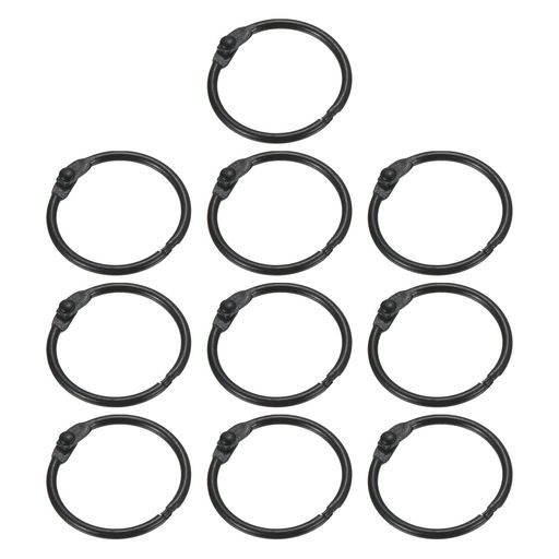 PATIKILルーズリーフバインダーリング25mm10個メタルフラッシュカード製本リングキーホルダー索引カー..