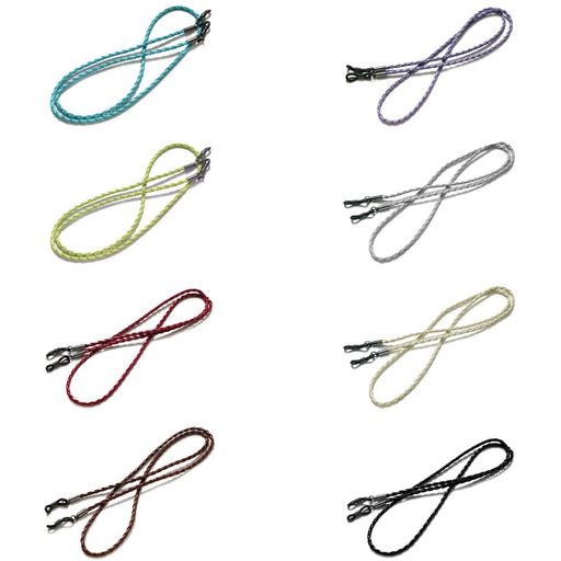 [XIAOBUDING]メガネストラップメガネバンド8個セット(8色:パープル、ブラック、ライトブルー、ブラウン、ベージュ、ダークレッド、グレー、グリーン)男女兼用調節可能室内・アウトドアス…