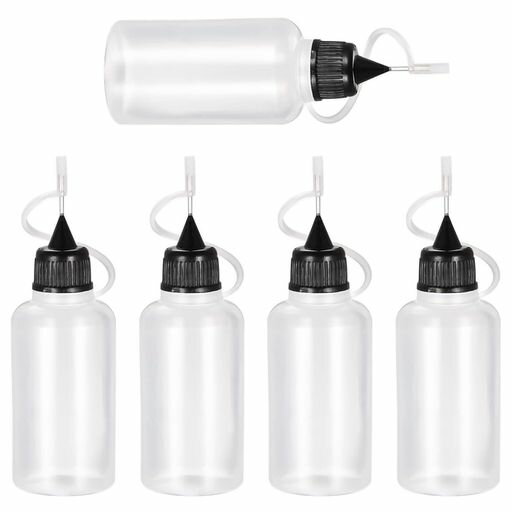 針付きニードルボトルリキッドボトル15ml5個半透明貯蔵用小分け容器diy用実験用容器(15ml)