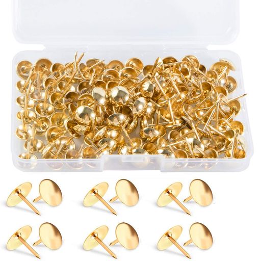 YOUOWO画鋲押しピン画びょう120個入り画びょう鉄製ピンクリップ黄色ボード太鼓鋲留め具装飾品釘アンテ..