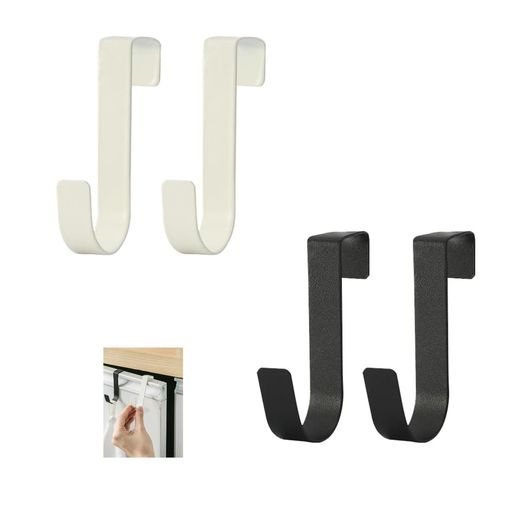 Mirhuaフックゴミフック4個入りゴミ袋ハンガー戸棚のドアタンス浴室洗面所台所4個入り(黒と白です)ドア..
