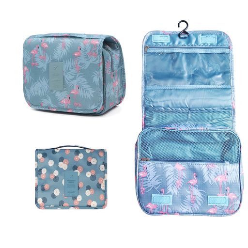 2点セット旅行用洗面バッグ洗面用品収納袋フック付き大容量ポーチ旅行用収納袋折り畳み可能な洗面袋出張旅行用品戸外軽量旅行バッグ防水