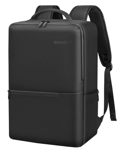 [ecoofee]ビジネスリュックメンズ防水15.6インチPCリュック止水ファスナー軽量リックサックメンズ大容量A4収納可通勤バックパック薄型高校生通学出張旅行黒防災男女兼用黒