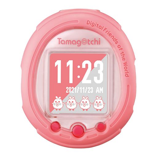 (C)BANDAI シリーズ初のウェアラブル型たまごっち「Tamagotchi Smart」シリーズから「Tamagotchi Smart Coralpink」が登場! ※バンダイでは液晶画面用の保護シートは販売しておりません。※遊び内容は、どのカラーも共通です。※画像はイメージです。 [セット内容] 本体...1 充電ケーブル...1 取扱説明書...1 ■「Tamagotchi Smart Coralpink」のポイント:本体はトレンドのコーラルカラーのデザイン。本体に内蔵された10体のたまごっちに加えて、別売りの「たまスマカード」を使えば育てられるたまごっちや様々なアイテムのデータを追加することができます。 Tamagotchi Smart本体・・・H約65mmxW約55mmxD約20mm(本体部分) ※ベルトサイズは約12.5cm~18.5cmに対応