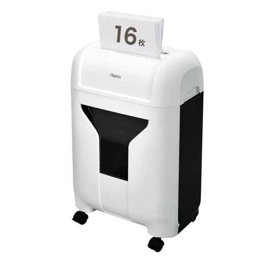 細断作業の生産性UP:各種お知らせランプやクリーニング機能など、便利な機能を搭載。簡単操作でホッチキス針にも対応します。 移動もラクラク:約7.6kgと軽量かつ、取手と4キャスター付きだから移動もスムーズに行えます。 極小サイズで安心のマイクロカット:細断寸法2x15mmで、細かく裁断し情報漏えいリスクを大幅に減らすので、大切な書類をしっかり守ります。 ひと目でわかる幅広窓:細断屑の溜まり具合がパッと確認でき、ゴミ捨てのタイミングもつかみやすい。コンパクトなのにA4用紙約704枚分の大容量。 外形寸法:W343xD237xH523mm、質量:約8.2kg